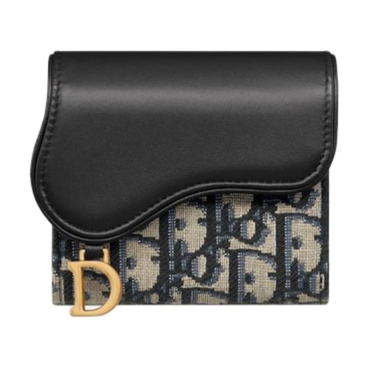 Женский кошелек Dior Saddle (синий)