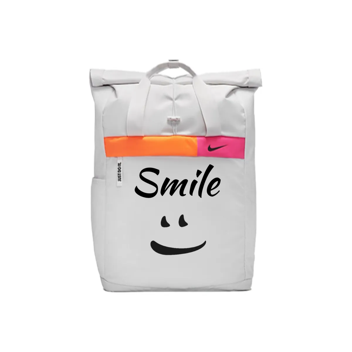 Nike Smile Amber Fabric Backpack Unisex Light Silver Gray
