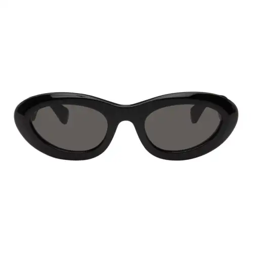 Bottega Veneta Acetate Oval Sunglasses Women's Black