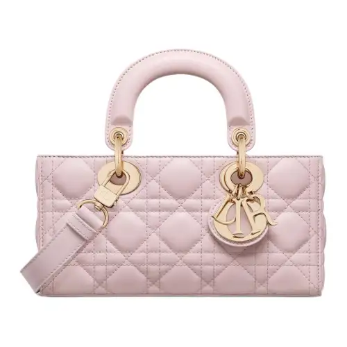 DIOR Lady D Joy Sheepskin Handbag, Shoulder Bag, Crossbody Bag, Handbag Small Women's Light Pink