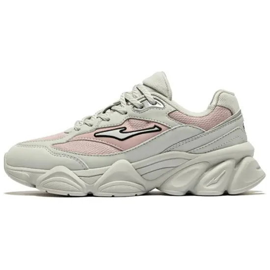 Erke Casual Shoes Women's Low-Top Dusty Pink/White Dew Gray