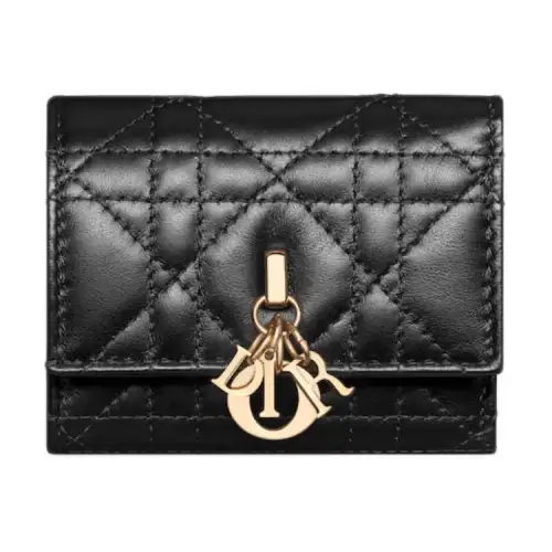 DIOR My Dior Lambskin Wallet Women's Black