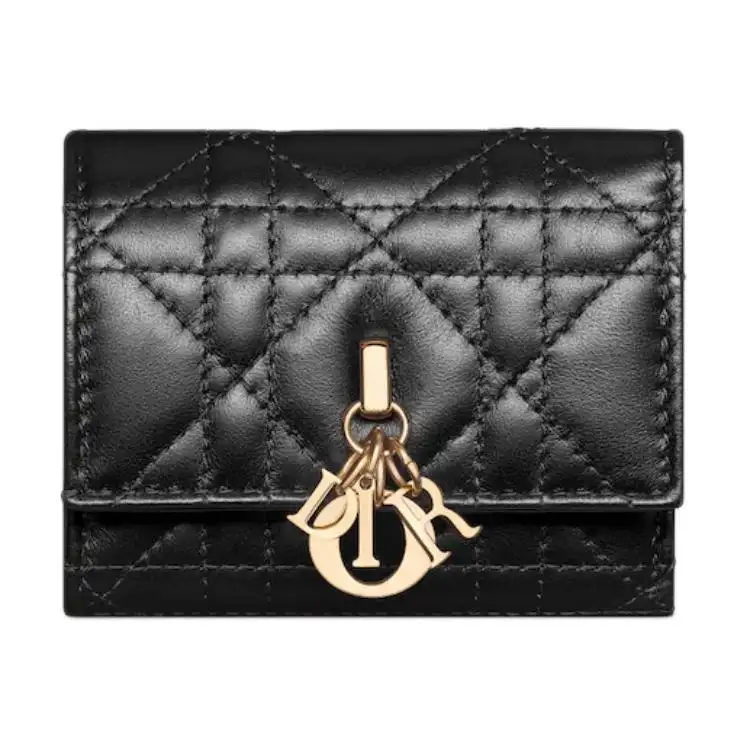 DIOR My Dior Lambskin Wallet Women's Black