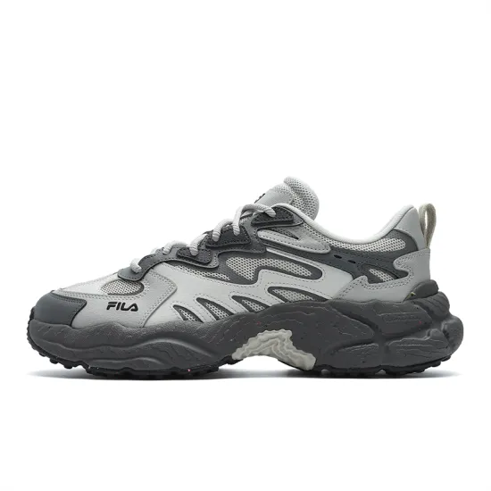 FILA Fern Sneakers Slip Resistant Abrasion Resistant Low top Casual Shoes Men's Feather Gray