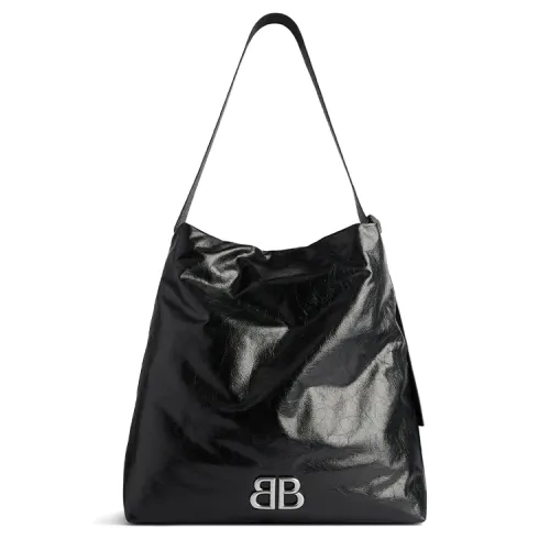 Balenciaga Logo Plaque Large Shoulder Bag