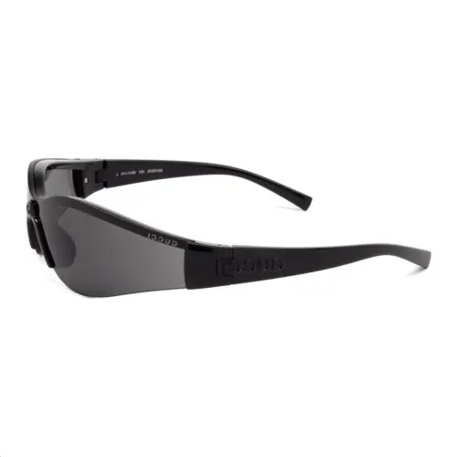 Gucci logo-embossed shield-frame sunglasses