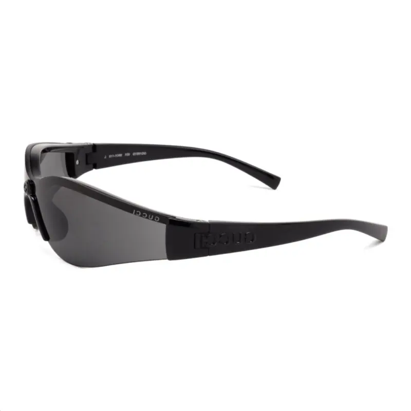 Gucci logo-embossed shield-frame sunglasses