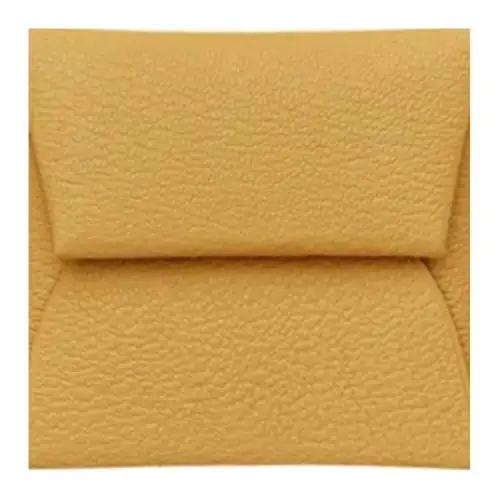 HERMES Chevre Leather Accessories Men's Yellow