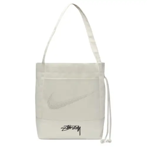 Nike Nike, foldable shopping bag, white one-shoulder bag for men and women, with your logo imprint, drawstring, for beloved