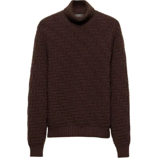 PRADA Wool And Cashmere Turtleneck Sweater