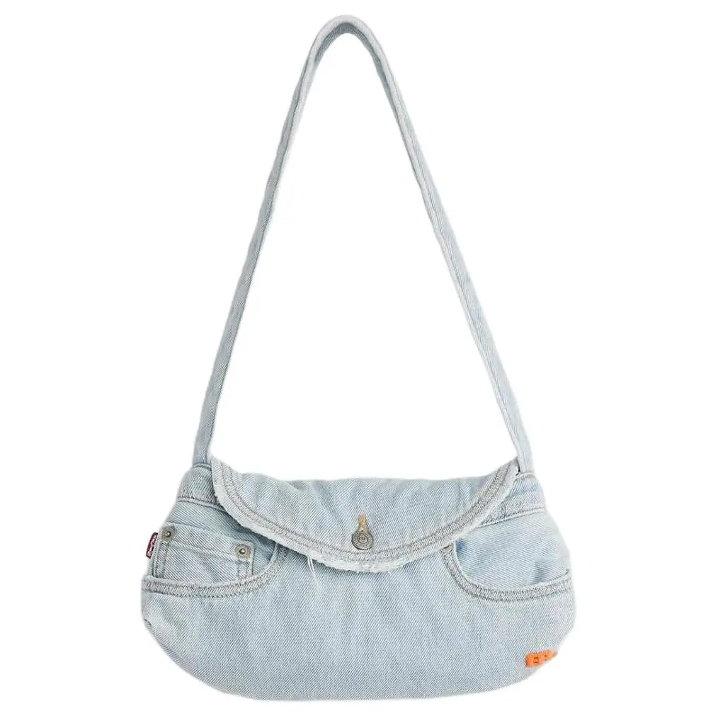 Levi's 100% Cotton With Denim Handbag, Shoulder Bag Women's Light Indigo