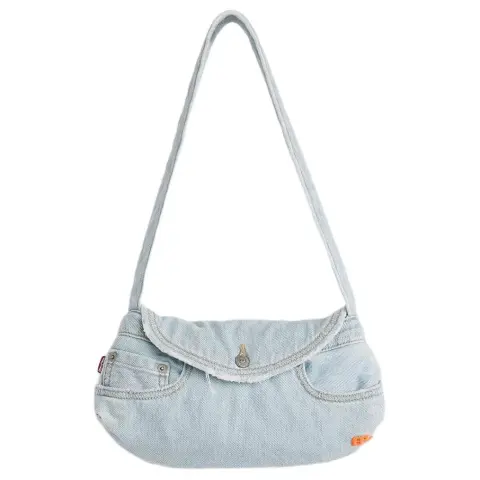 Levi's 100% Cotton With Denim Handbag, Shoulder Bag Women's Light Indigo