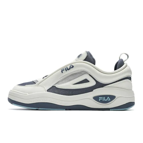 FILA MIX 2 Quick Dry And Wear Resistant Low Top Skateboard Shoes Men's White Blue
