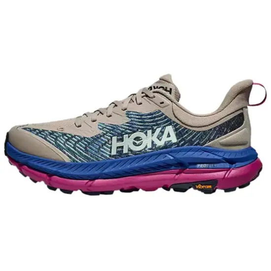 HOKA ONE ONE Mafate Speed 4 Running Shoes Men Low-Top Brown Blue