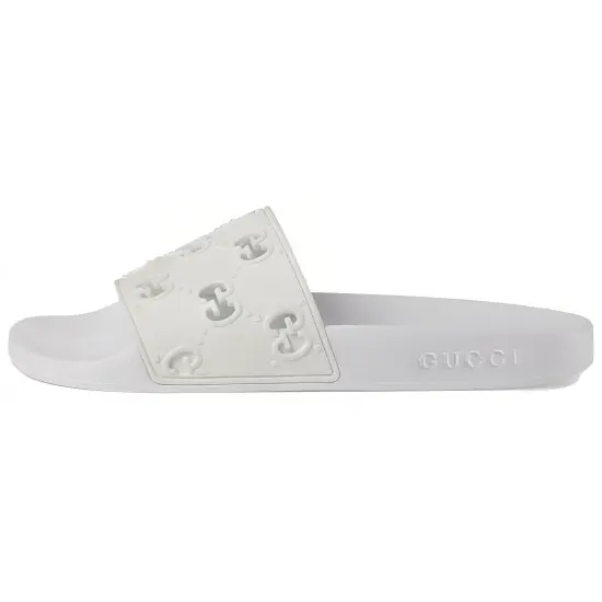 GUCCI Slide White Rubber Women's