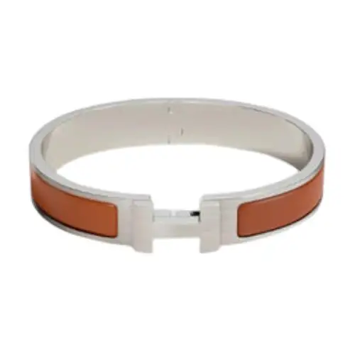 HERMES Clic H Enamel Bangles Men's Multicolor