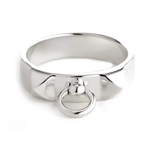 HERMES 925 Sterling Silver Rings Unisex Silver