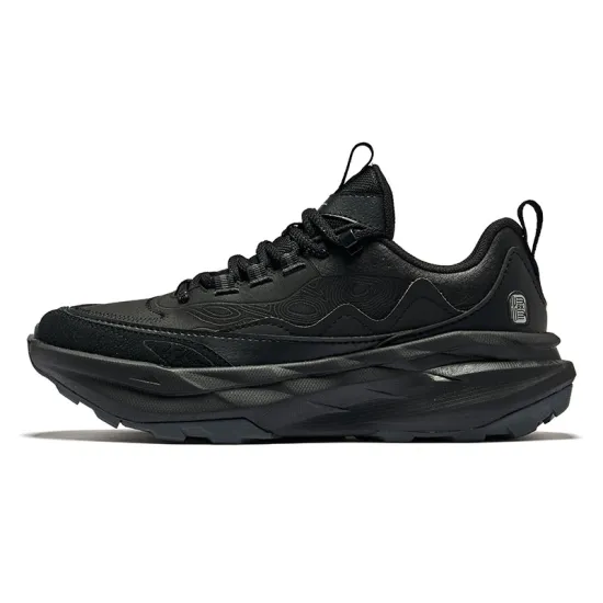 Erke Kunlun 2 Durable Breathable Low-Top Casual Shoes Men's Jet Black