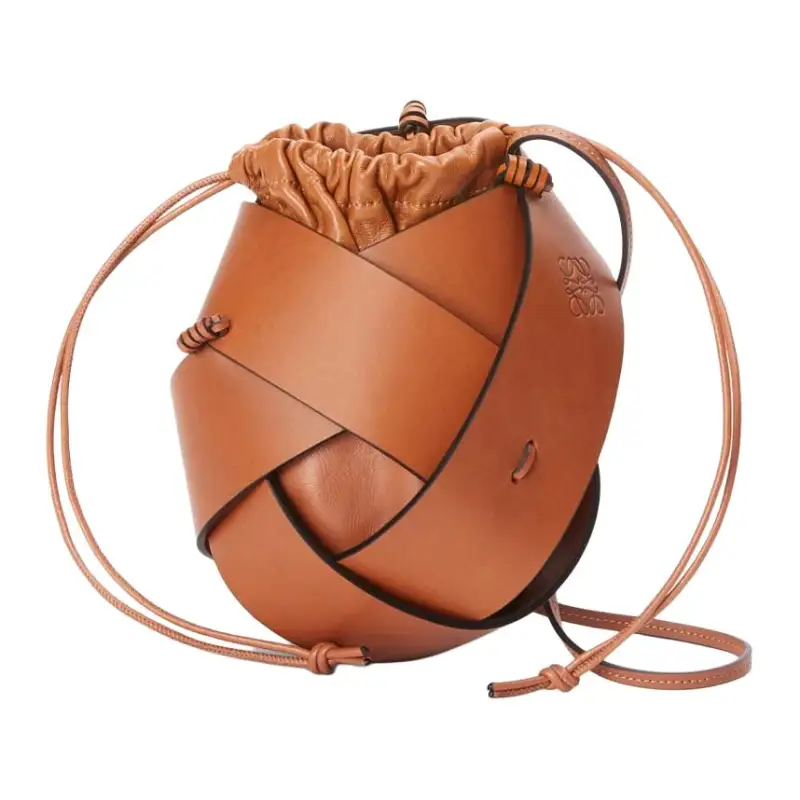 LOEWE Anagram Cow Leather Crossbody Bags Women's Tan