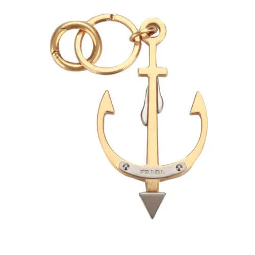 PRADA Alloy Keychains Women's Gold