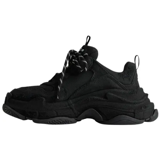 Balenciaga Triple S Chunky Sneakers Women's Low-Top Black