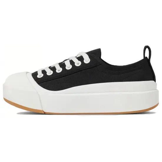 Bottega Veneta Vulcan Skateboard Shoes Women's Low-Top Black/White