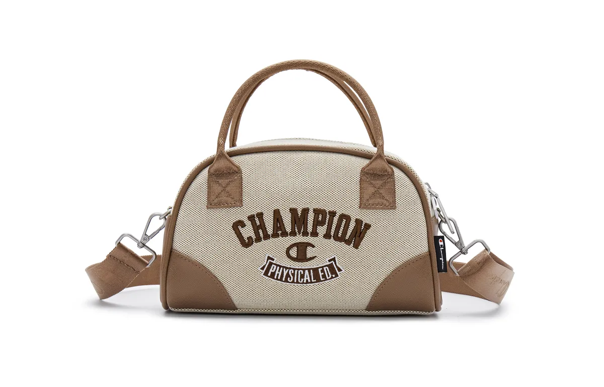Champion Artificial Leather With Textile Handbag Unisex Black/Dark Blue/Light Brown