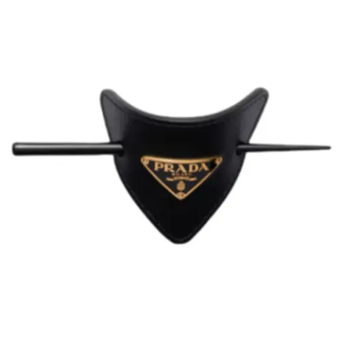 Prada leather hair clip