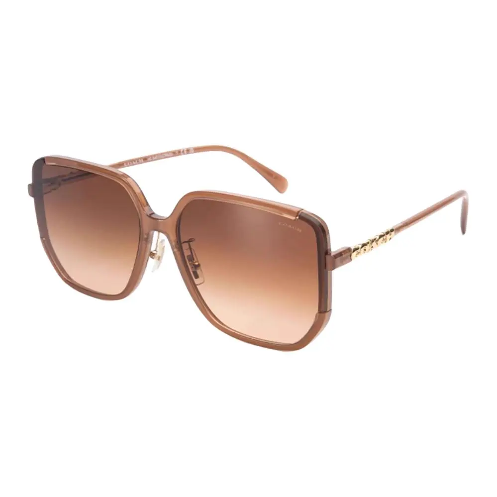 COACH Plate Frame Irregular Shape Sunglasses Women's Multicolor