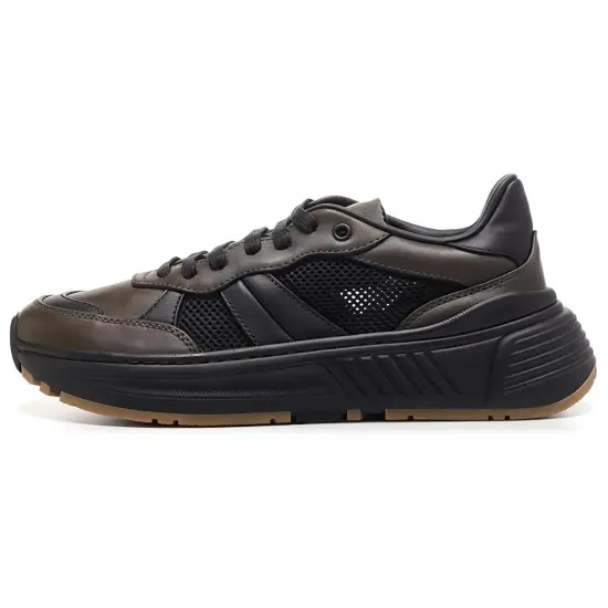 Bottega Veneta Casual Shoes Men Low-Top Black Green
