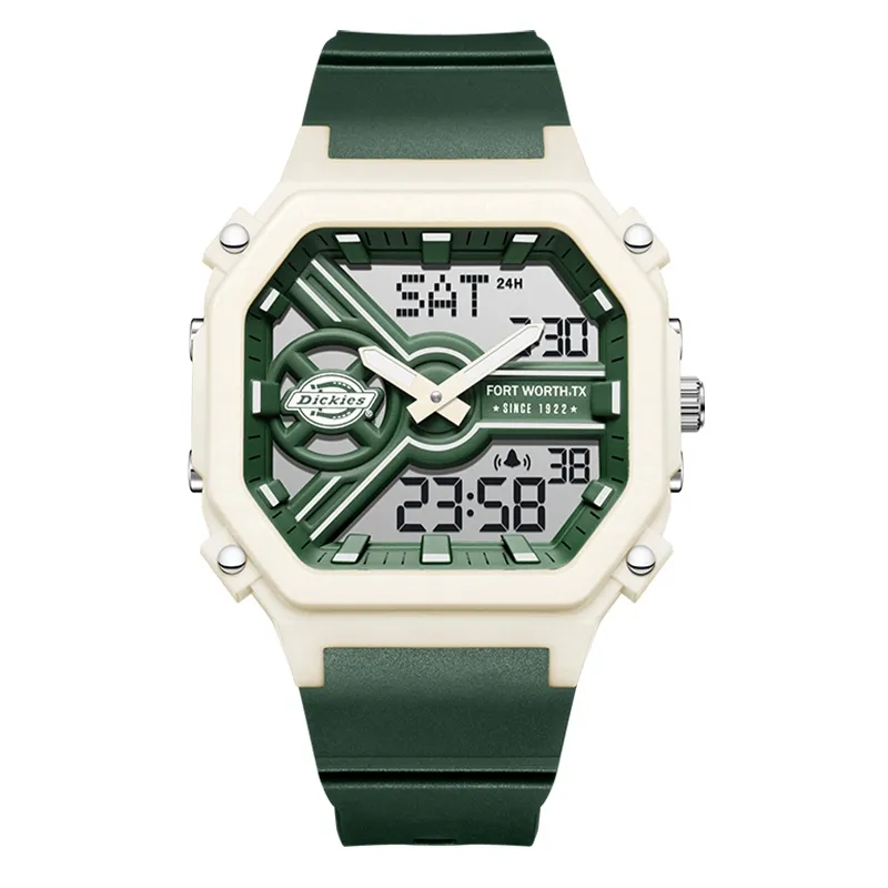 Dickies Wrist Watches Electronic Movement Silicone Plastic Strap Black Dial Unisex