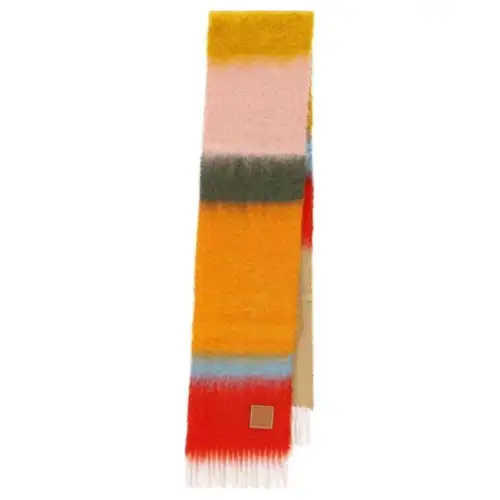 LOEWE Mohair Knit Scarves Men's Multicolor