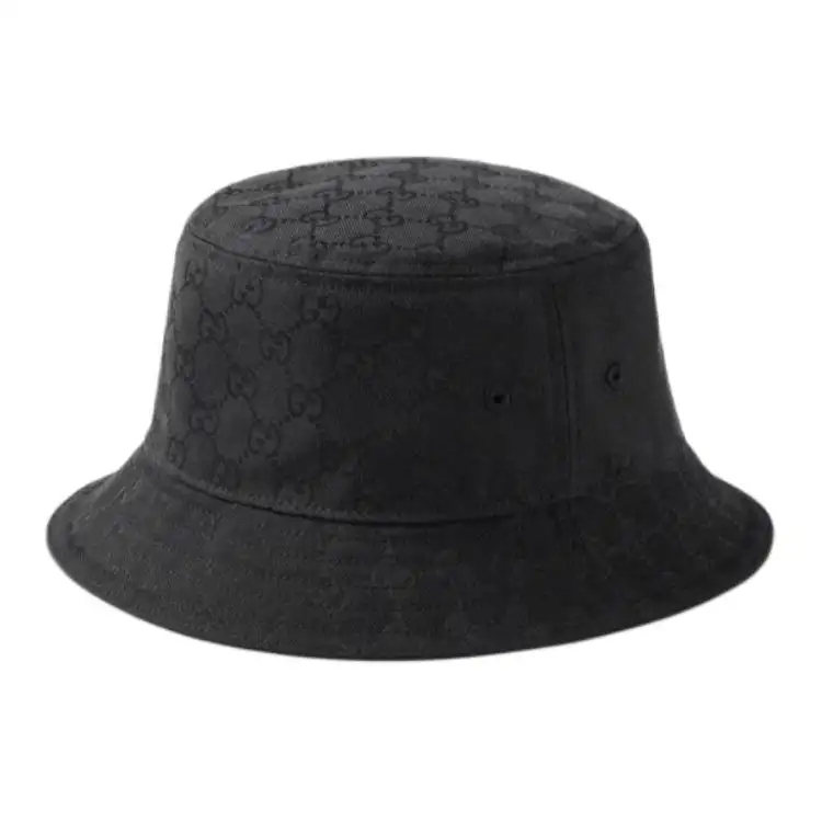 GUCCI Canvas Bucket Hats Unisex Black