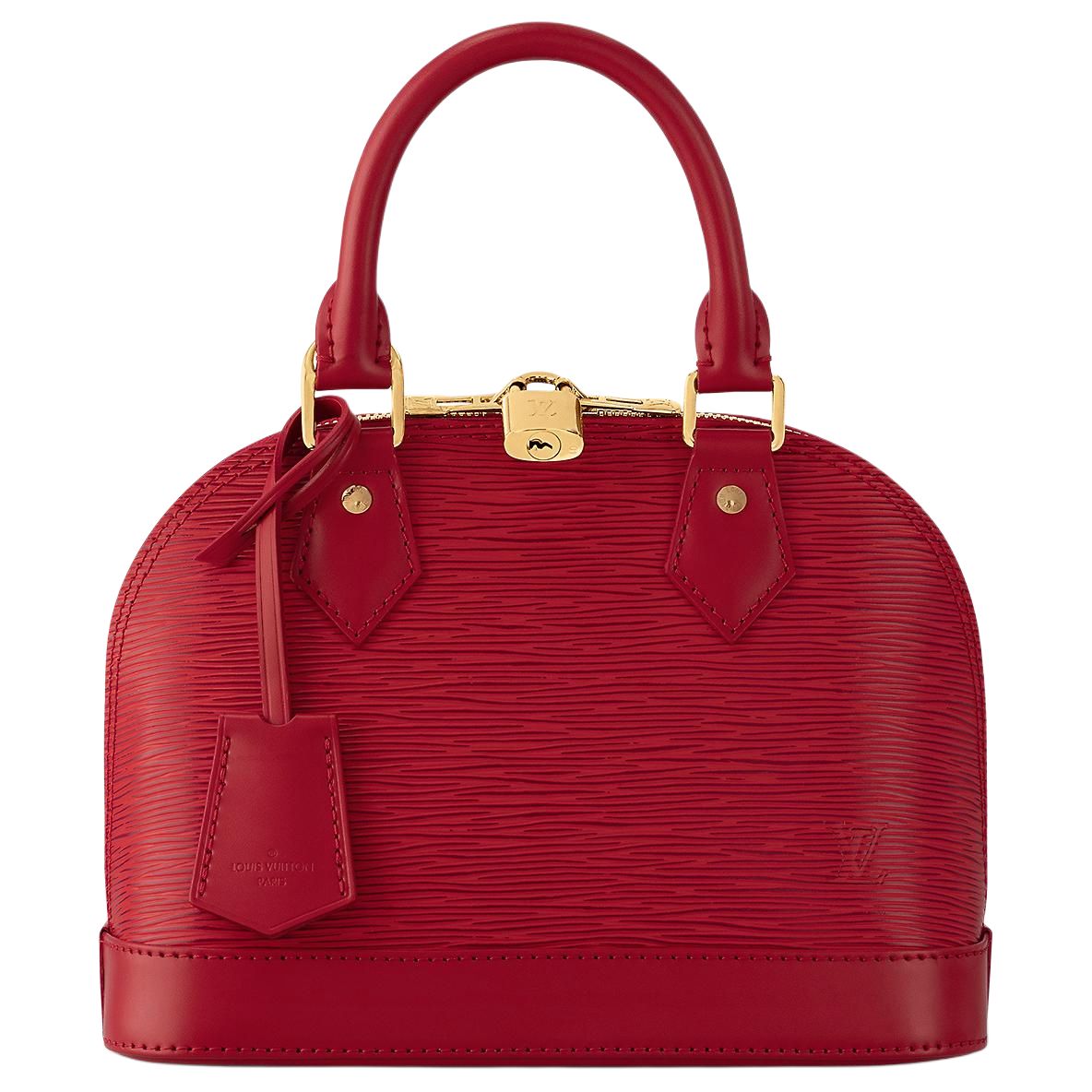 LOUIS VUITTON Alma BB Epi Grain Leather Dome Bag, Portable Crossbody Bag, Shoulder Bag Women's Red