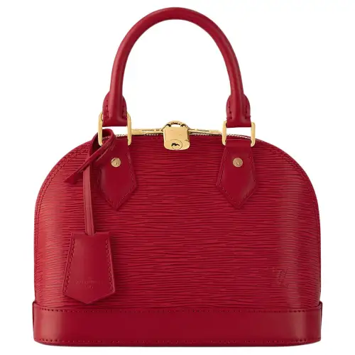 LOUIS VUITTON Alma BB Epi Grain Leather Dome Bag, Portable Crossbody Bag, Shoulder Bag Women's Red