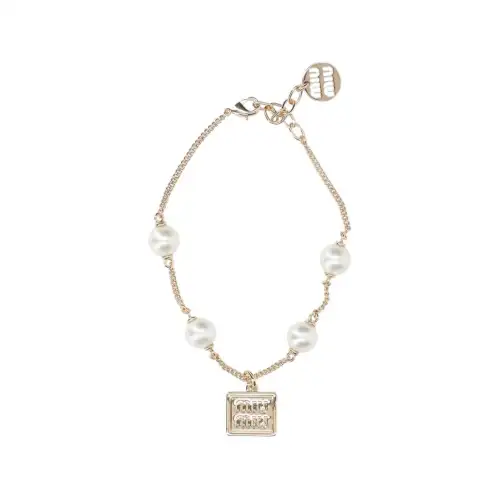 MIU MIU Metal Bracelets Women's Gold