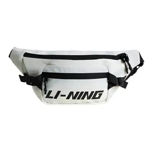 Li Ning Fabric Shoulder Bag, Crossbody Bag, Sling Bag, Fanny Pack Regular Unisex White