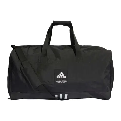 Adidas Nylon One Shoulder Crossbody Handheld Travel Bag Large Unisex Black