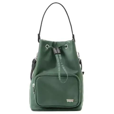 Levi's Polyamide Bucket Bag, Shoulder Bag Regular Women's Dark Green