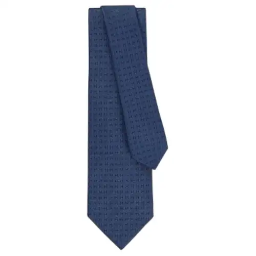 HERMES Two Tone H Ties Unisex