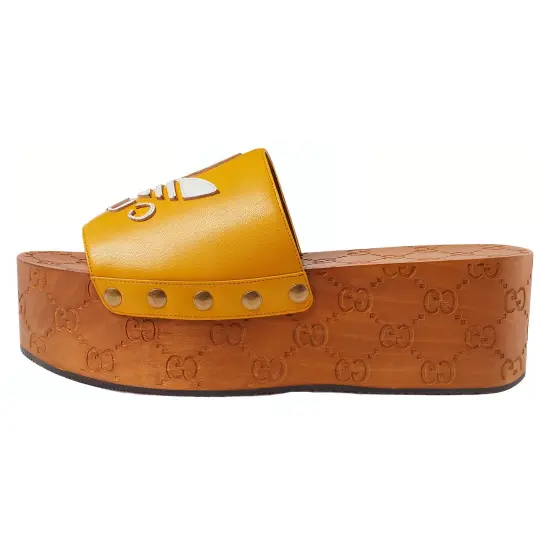 GUCCI X Adidas Gg Clog Yellow Women's