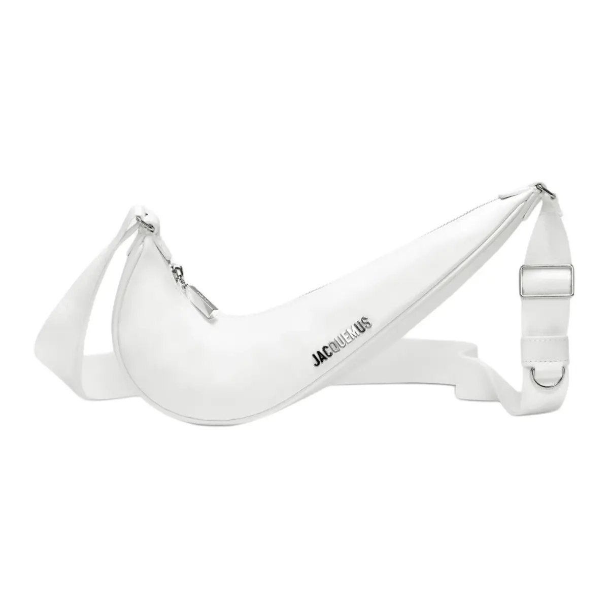 Nike X Jacquemus Collaboration Swoosh Leather Crossbody Bag, Shoulder Bag Small Unisex White