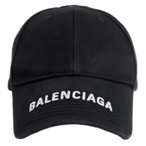 Balenciaga Fabric Baseball Caps Men's Black
