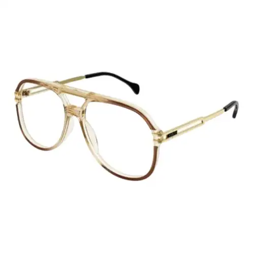 GUCCI Aviator Eyeglass Frames Men's Gold
