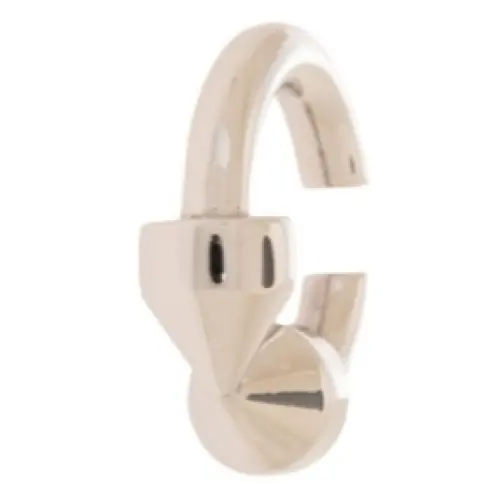 Balenciaga Silver Clip On Earrings Women's Silver