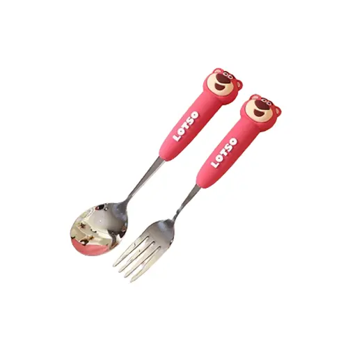 Disney Disney, strawberry, cute spoon stainless steel, fork, children's set for home use, stainless steel AISI 304