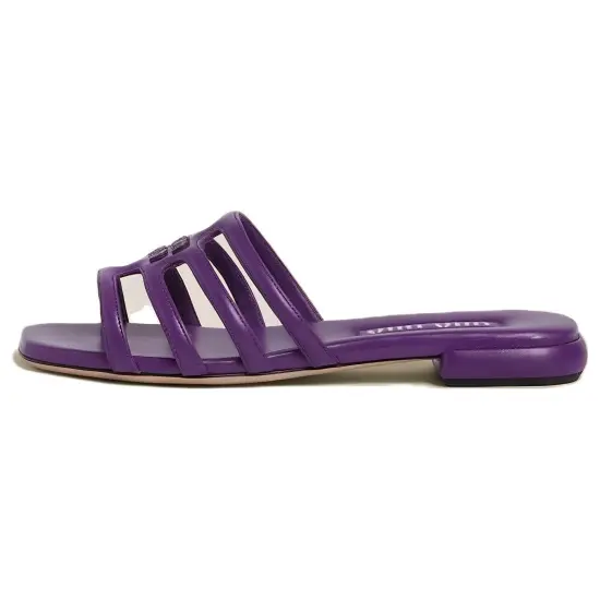 MIU MIU Slide Slippers Women's Purple