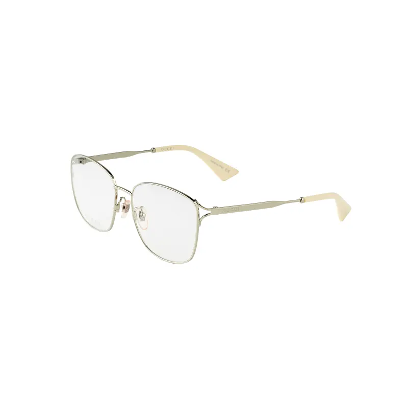 GUCCI Silver Square Prescription Glasses Women's