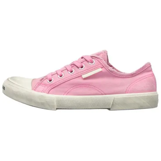 Balenciaga Paris Low Top Sneakers 'Washed Pink Cotton And White Rubber' Women's