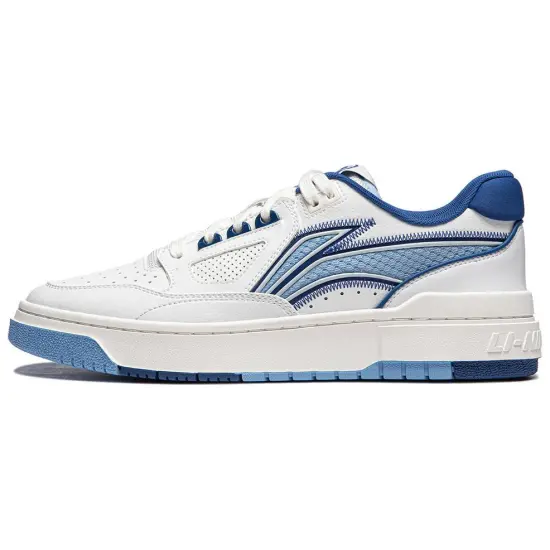 LINING Rookie Skateboard Shoes Men Low-Top Ivory/Aurora Blue/Dark Sail Blue